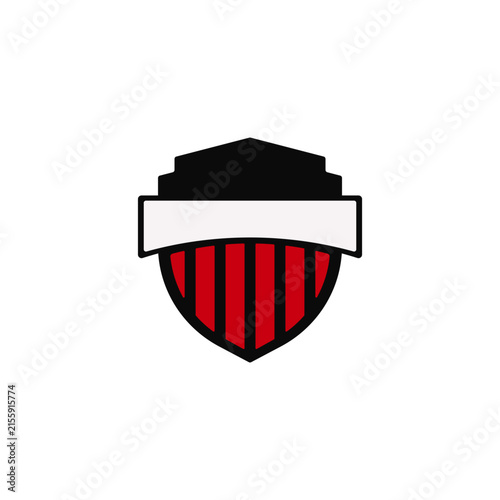 Emblem shield geometric vector logo design