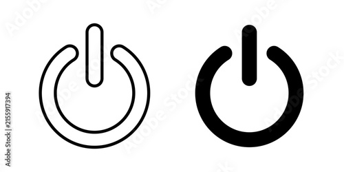Power button icon minimal pictogram kit
