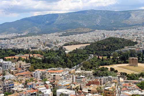 Grèce vue d'Athènes depuis l'Acropole