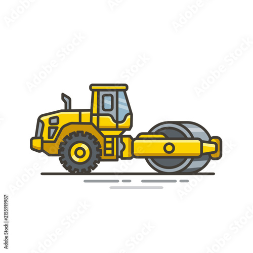 Road Roller Icon Ilustration