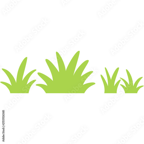 hand drawn green grass clumps illustration