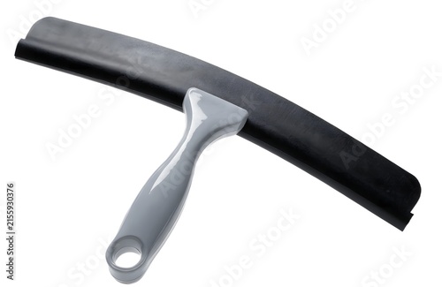 Handheld rubber squeegee for window cleaning and car detailing isolated on white background