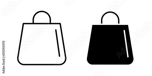 Shopping bag icon outline symbol kit