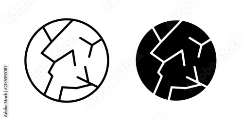 Dry skin icon outline symbol kit