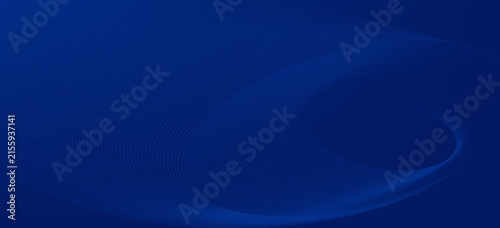 Blue abstract background with glowing circles. Swirl circular lines pattern. Geometric spiral. Twirl element. Modern graphic design. Futuristic technology concept. Vector illustration
