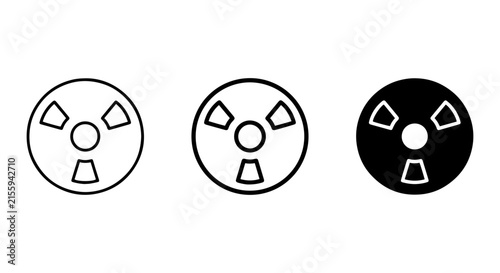 Radiation Symbol Icons, Radioactive Hazard Warning Signs, Nuclear Danger Alert Graphics, Safety Alert Symbols