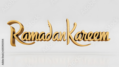 Golden three dimensional typography design with displaying religious greeting greeting white background dimensional text illustration calligraphy