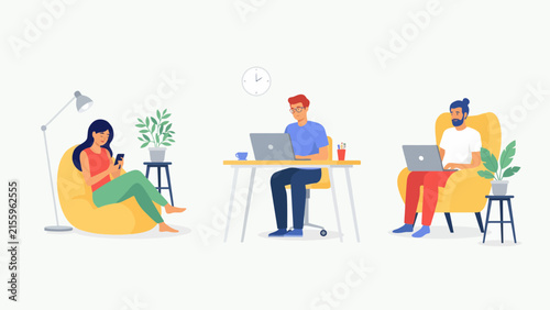 business people working together