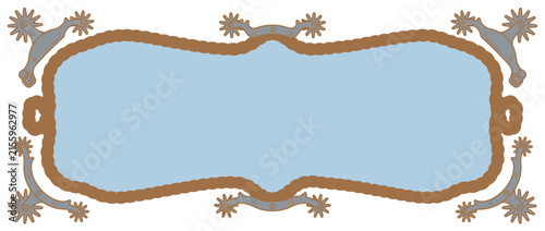 Western Cowboy Spur Frame Isolated Transparent Background