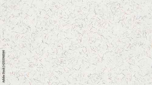Abstract background with colorful scattered short lines and confetti texture, artistic pattern with thin strokes and dots, creative design element for graphic projects, isolated on white background