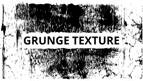 Black and White Grunge Texture Background with Rough Paint Pattern