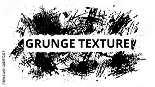 Black and White Grunge Texture Background with Brush Stroke Pattern