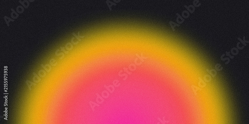 Foto Abstract glowing yellow and pink dome arch on dark background