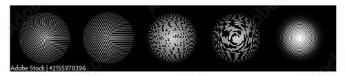 Halftone dot circle frame vector.  Abstract dotted circles. Dot spray gradation vector set. halftone gradient spotted, effect round.