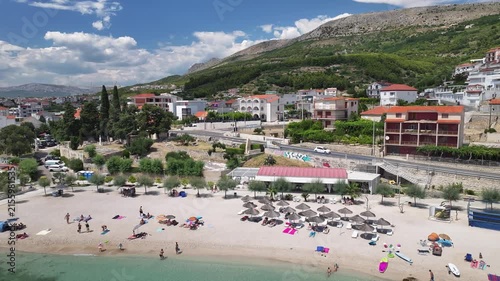 Beach Facility And Seaside In Podstrana, Dalmatia, Croatia