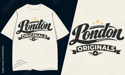 London Original Typography T-Shirt Vector Graphic Design