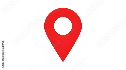 Canvastavla Red map location pointer pin icon isolated as PNG