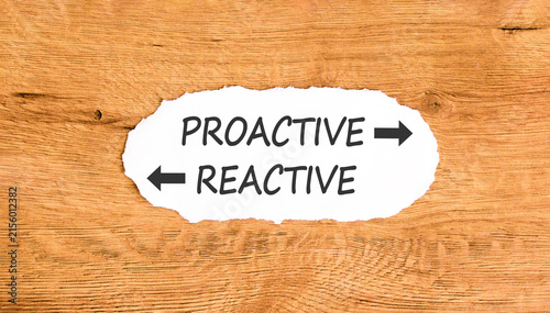 Konstfotografi Proactive and reactive symbol