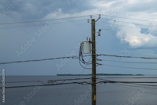Electric pole - Lake Saint-Jean - Canada