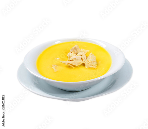 Fotografía creamy squash or chicken soup