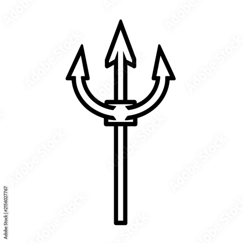 Minimalist harpoon spearfishing vector icon