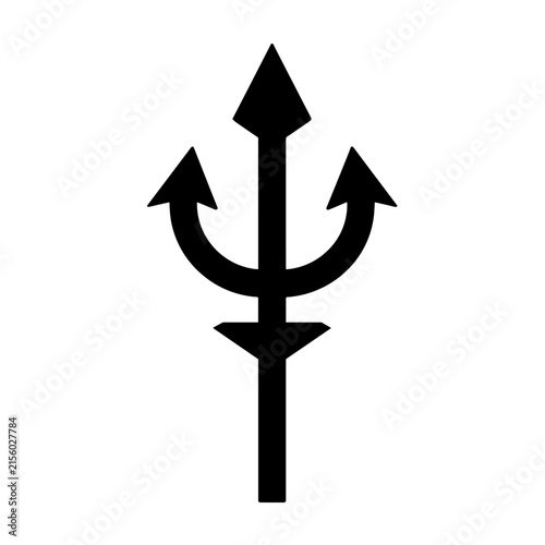 Minimalist harpoon spearfishing vector icon