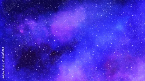 Ethereal Purple Starry Sky | Magical Cosmic Galaxy and Nebula Background