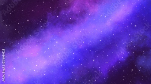  Dreamy Purple Starry Sky | Cosmic Galaxy Nebula Fantasy Background