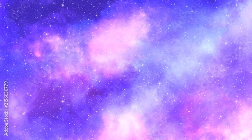  Mystical Fantasy Starry Sky | Purple Galaxy Nebula Cosmic Space Background
