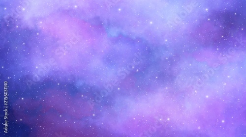   Magical Purple Galaxy Sky | Fantasy Starfield Cosmic Space Background