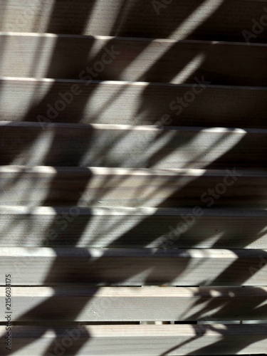 Photography Abstract background of wooden window shutters with harsh sunlight and diagonal s