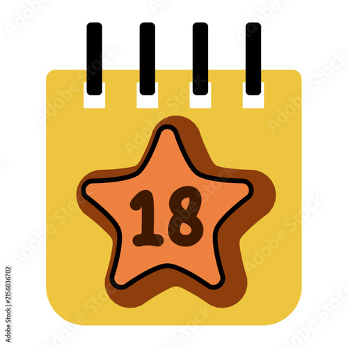 Star Shape Calendar Number