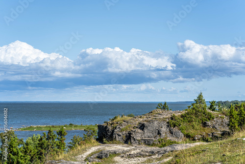 Dolostone outcrops at Üügu Cliff on Muhu Island, Estonia