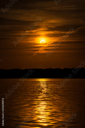 Partielle Sonnenfinsternis am Cospudener See in Leipzig