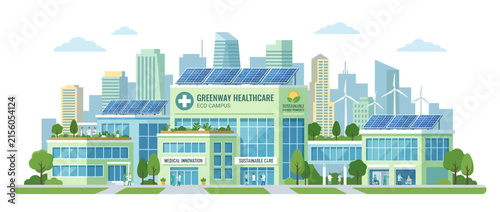 Green Eco City Campus with Healthcare and Solar Power