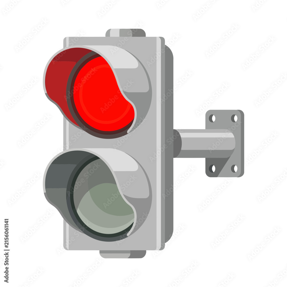 Fototapeta premium Traffic light signal isolated on white background
