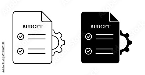 Personal Budget Planning Symbol, Expense Management and Financial Control Vector Icon