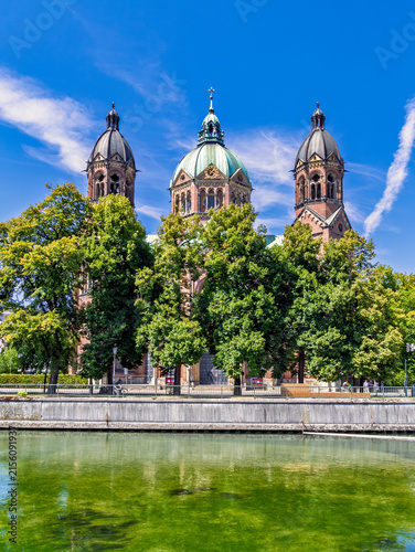 St. Lukas Kirche, Lukaskirche an der Isar, München, Oberbayern, Bayern, Deutschland