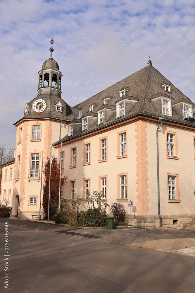 Fototapeta premium Blick in die Historische Altstadt der Hansestadt Korbach in Hessen 