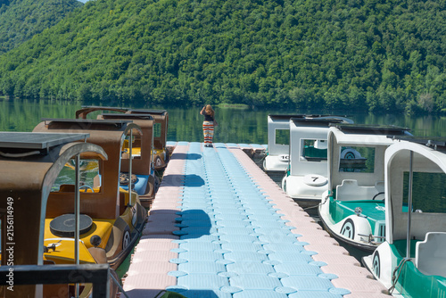Panorama of Pliva lake near Jajce, Bosnia and Herzegovina