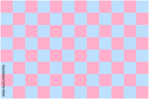 Pastel pink and baby blue checkered pattern vector graphic design
