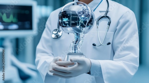 Powered Symptom Assessment Platform Assisting Clinical Dec Medical Monitoring System Scene, advanced medical technology, AI diagnostic innovation, connected digital healthcare