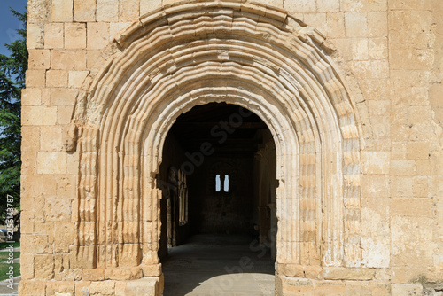 Принти на полотні Sotosalbos church romanesque portal archway historic architecture