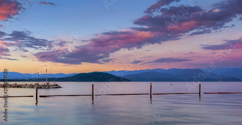 Sunset on Lake Pend Oreille in Sandpoint, ID