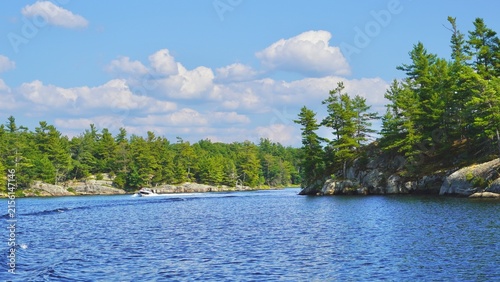 boating in scenic GeorgianBay Ontario Canada