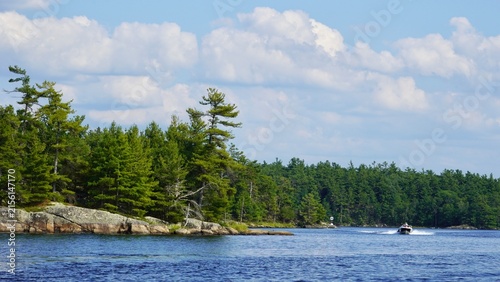 boating in scenic GeorgianBay Ontario Canada