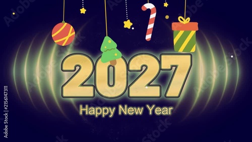 Colorful 2027 Happy New Year Design
