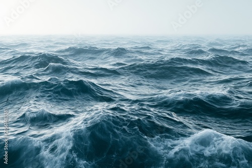 Rolling Ocean Waves Beneath Soft Diffused Light