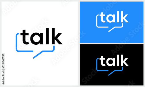 Talk typography word mark logo design inspiration