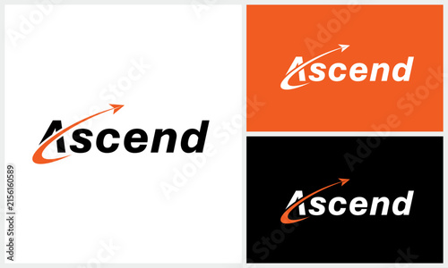 Ascend typography word mark logo design inspiration